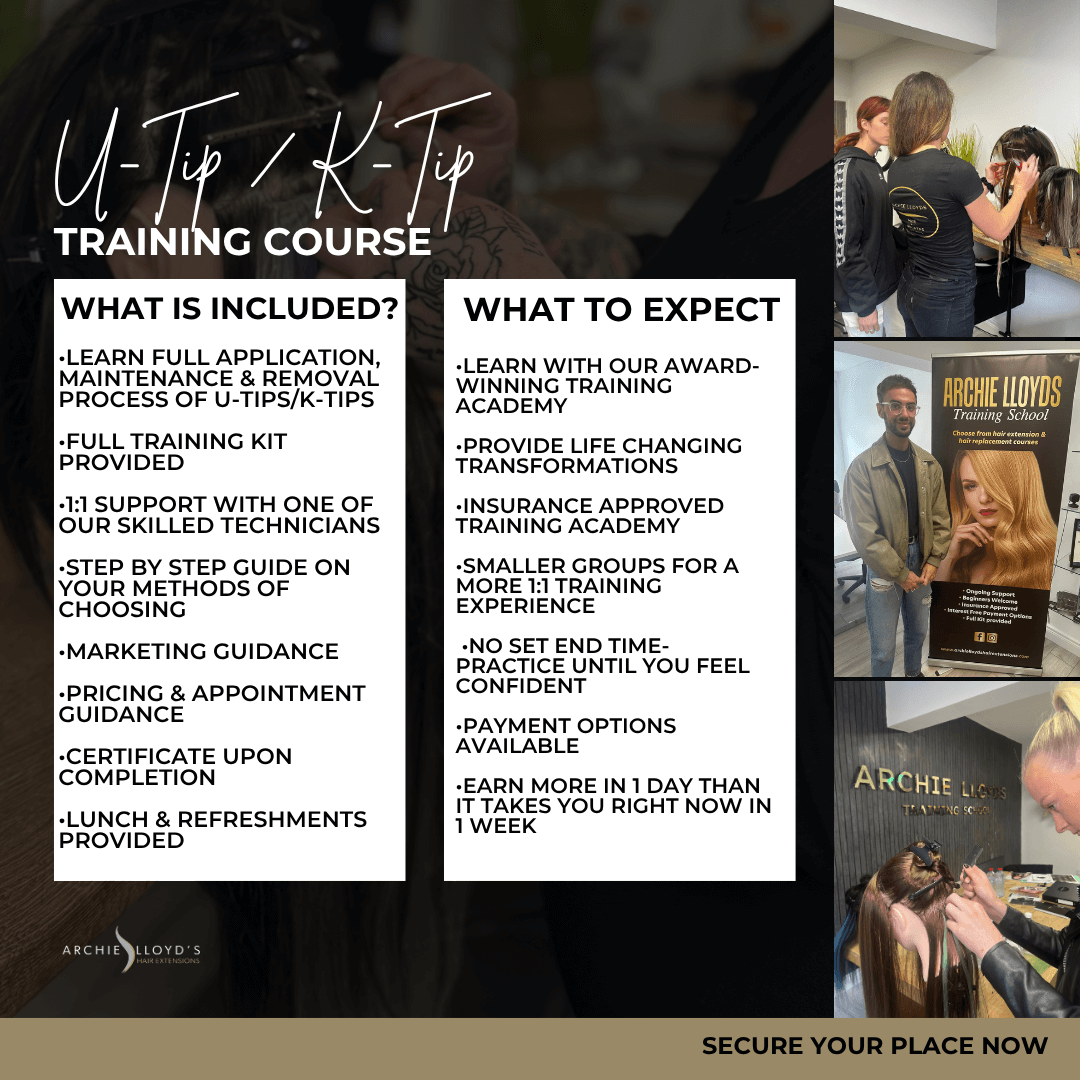 Certified On-Site U-Tip/ K-Tip/ Pre-Bond Hair Extension Course