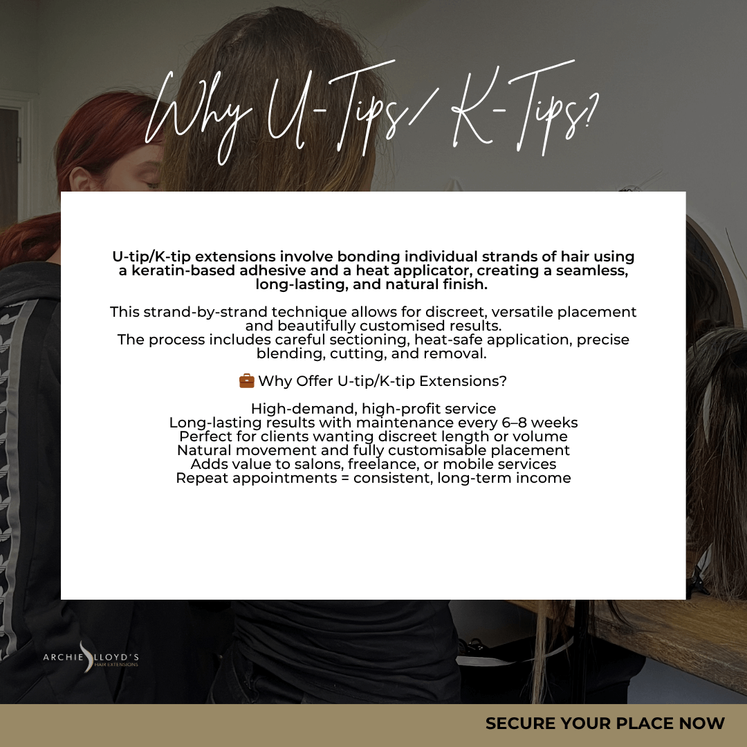 Certified On-Site U-Tip/ K-Tip/ Pre-Bond Hair Extension Course