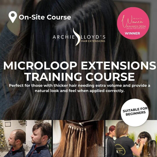 Curso presencial de extensiones de cabello con microanillos y microbucles