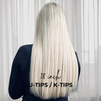 Extensiones de cabello de 18 pulgadas con punta en U/preencoladas