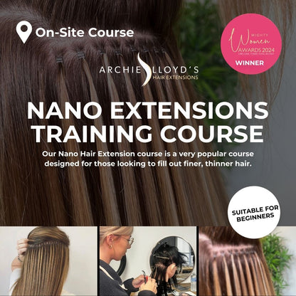 Curso presencial de extensiones de cabello con nanoperlas