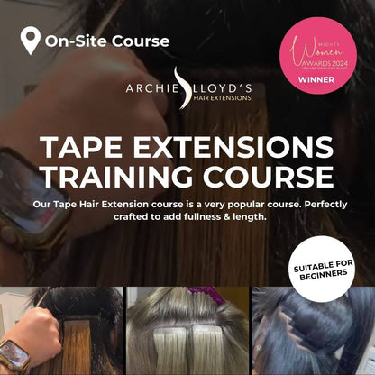 Curso presencial de extensiones de cabello con cinta adhesiva