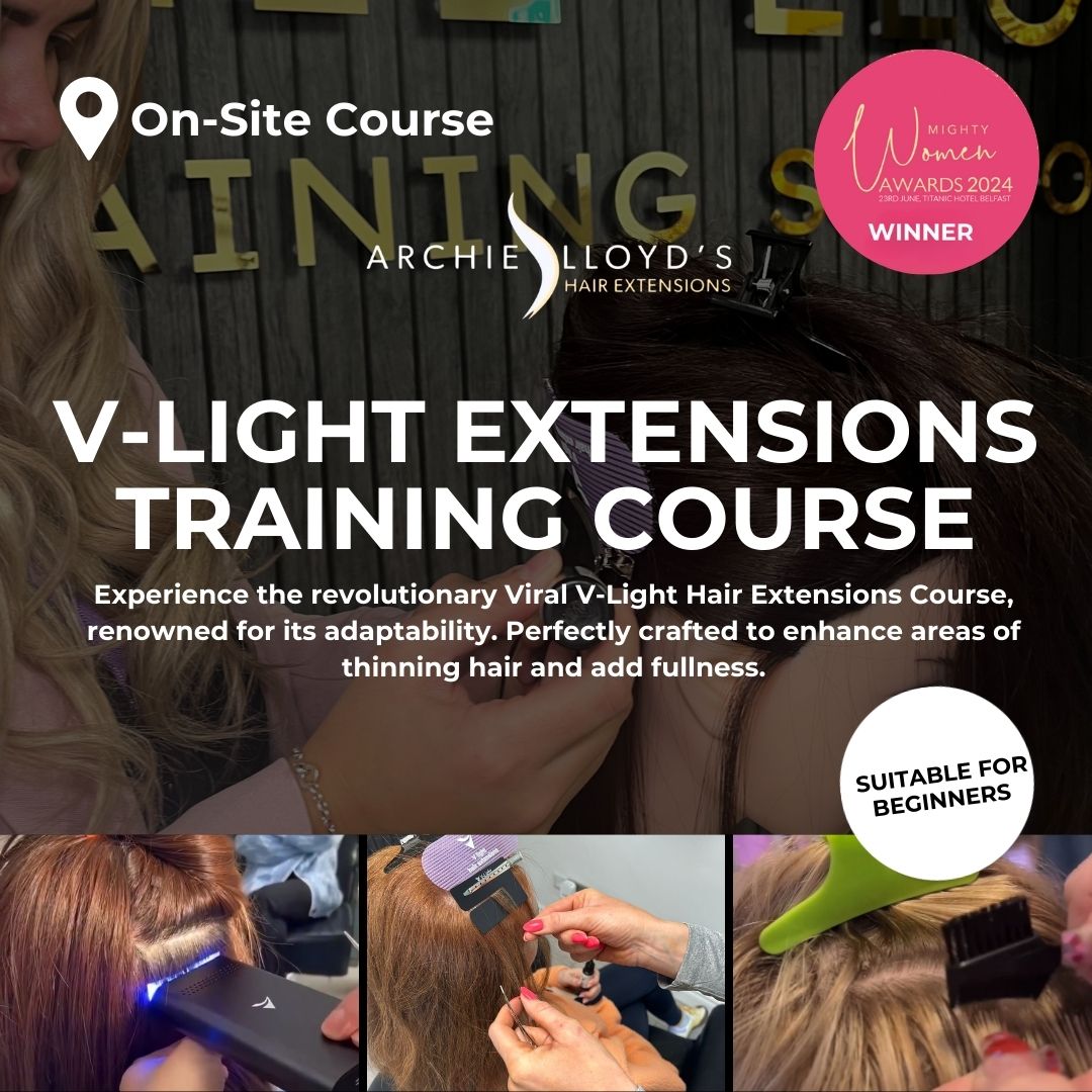 Curso presencial de extensiones de cabello Viral V-Light