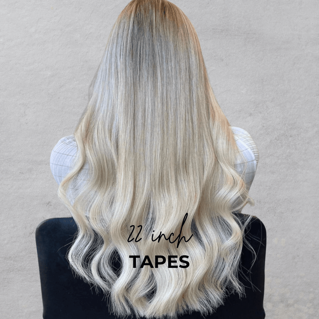Extensiones de cabello con cinta adhesiva de 22 pulgadas de calidad superior