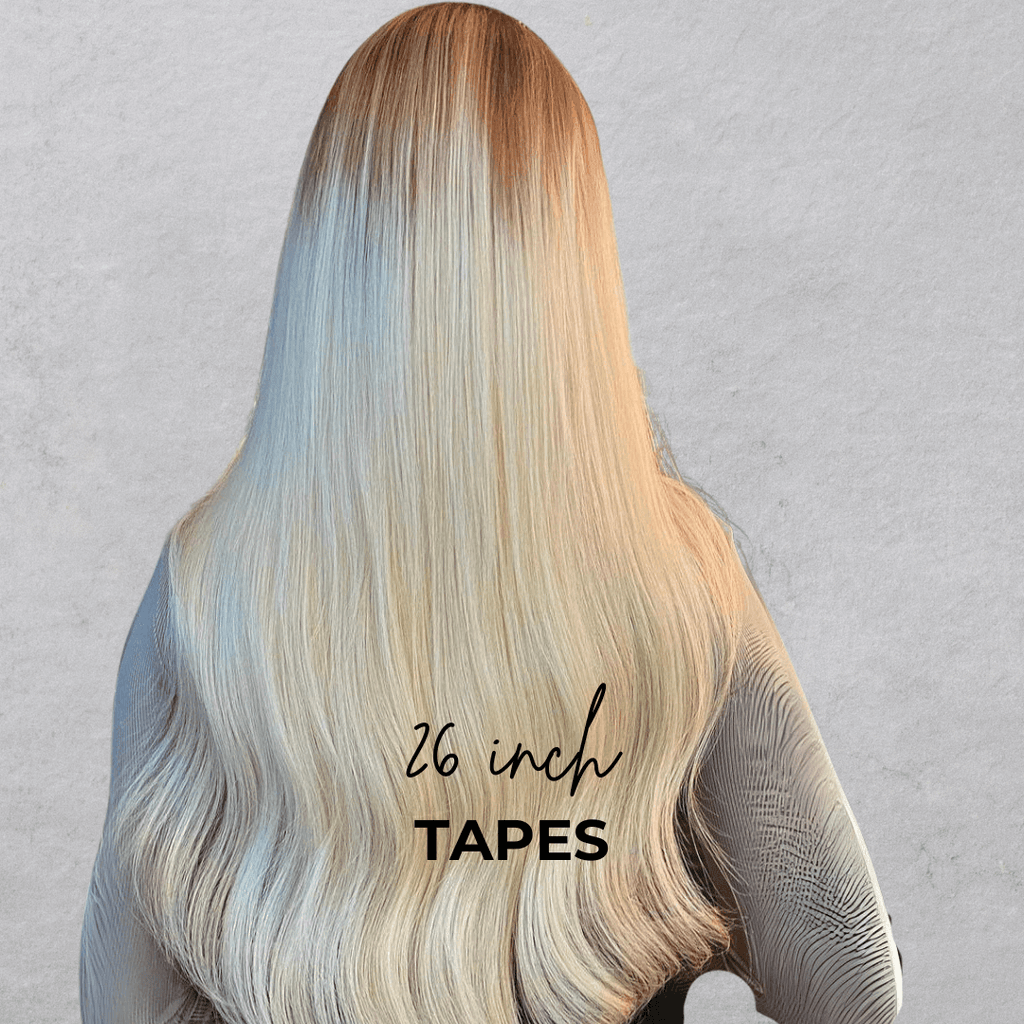 Extensiones de cabello con cinta personalizada de 26 pulgadas