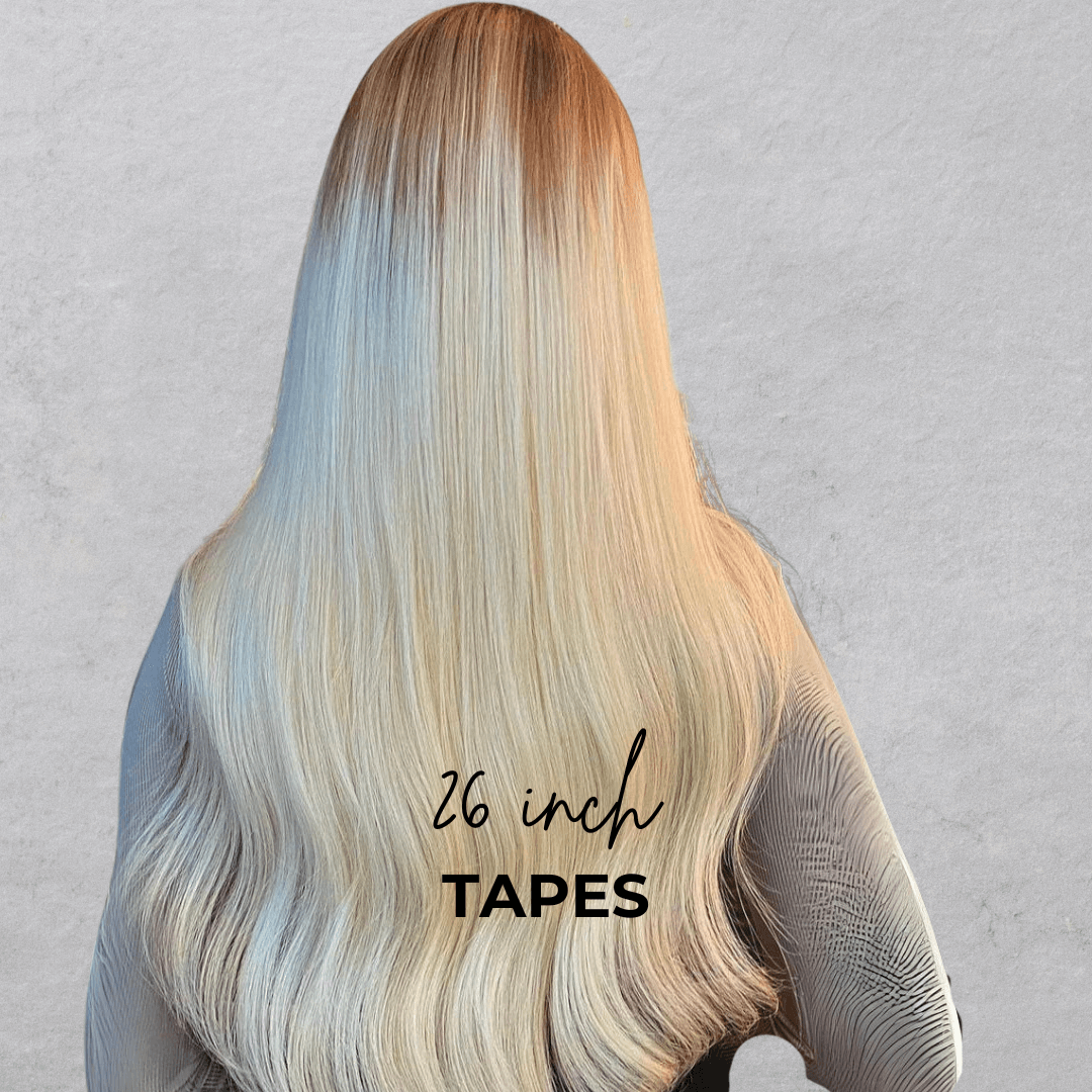 Extensiones de cabello con cinta personalizada de 26 pulgadas