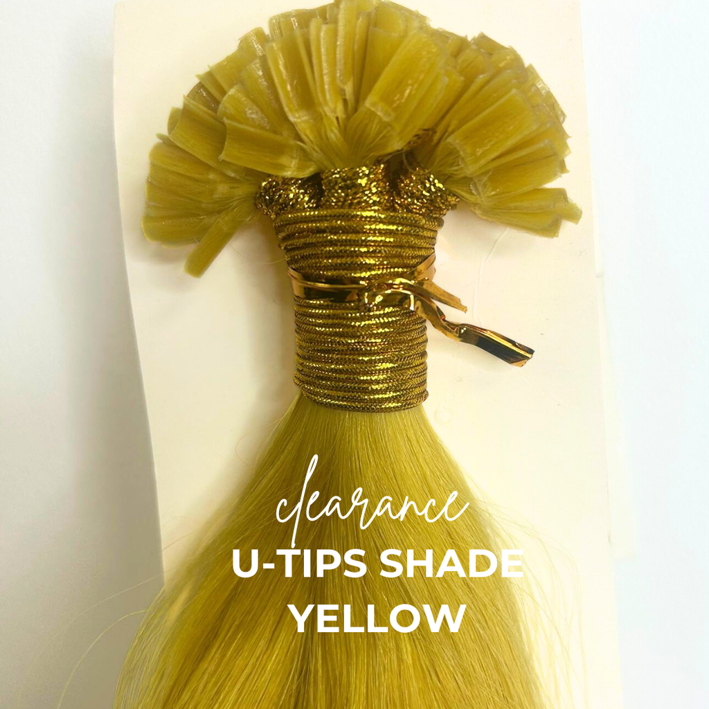 Clearance Shade Yellow U-Tips/ K-Tips Hair Extensions
