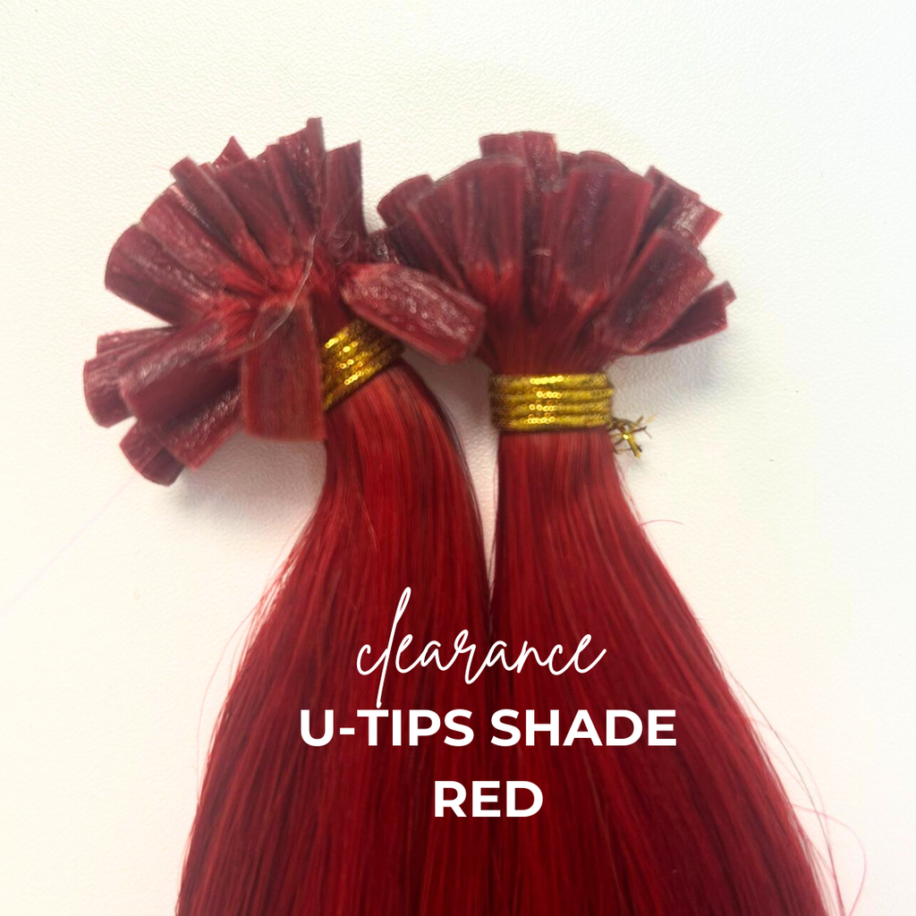 Clearance Shade Red U-Tips/ K-Tips Hair Extensions