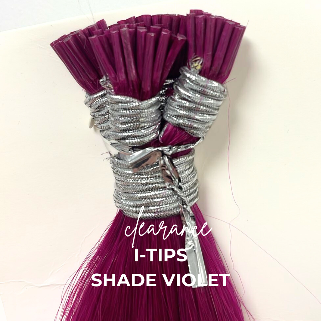 Clearance Shade Violet I-Tips Hair Extensions