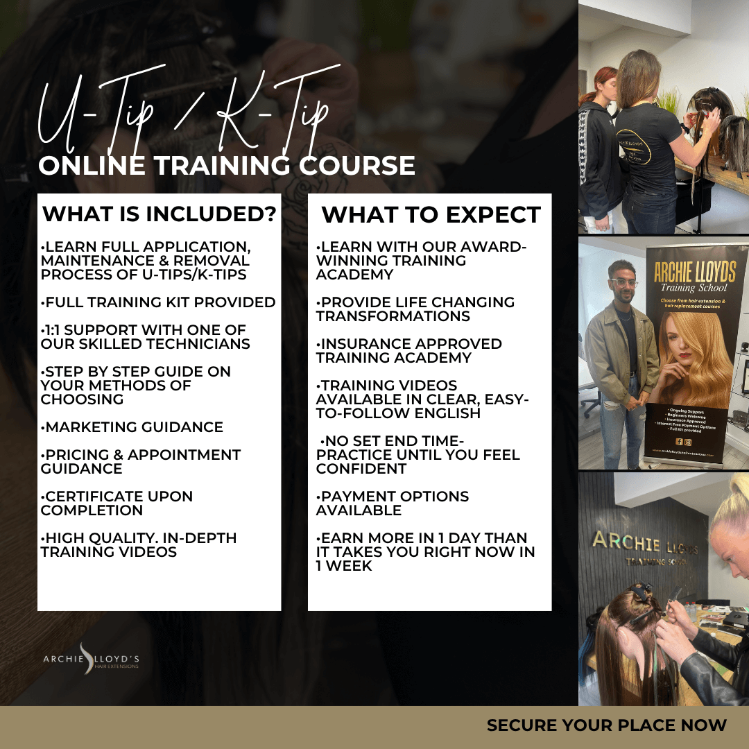 Certified Online U-Tip/ K-Tip / Pre-Bond Hair Extension Course