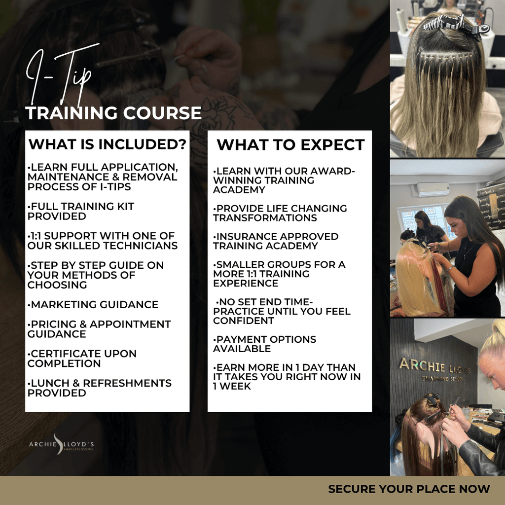 Curso presencial de extensiones de cabello I-Tips