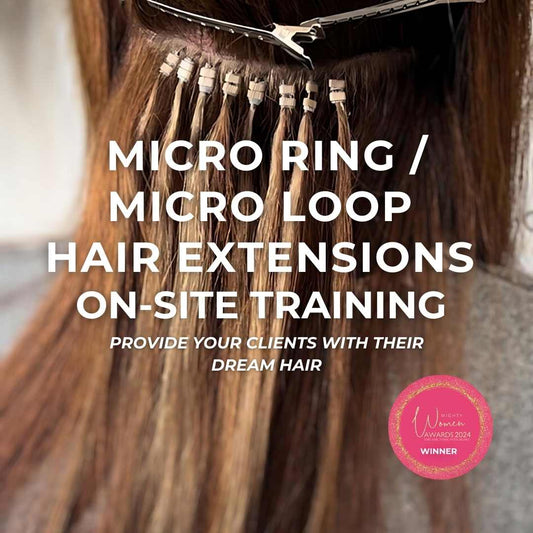 Curso presencial de extensiones de cabello con microanillos y microbucles