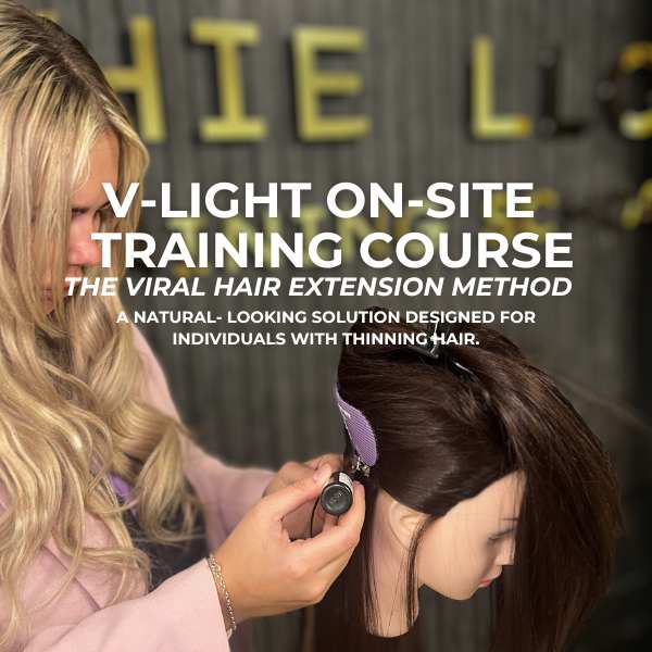 Curso presencial de extensiones de cabello Viral V-Light