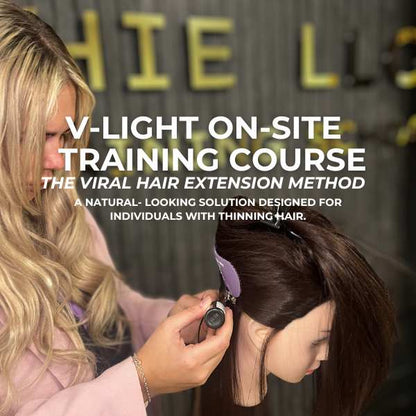 Curso presencial de extensiones de cabello Viral V-Light