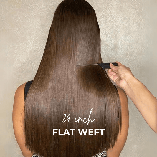 24 Inch Custom Superior Flat Weft Hair Extensions