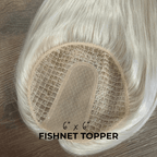 Fishnet Topper – 6” x 6” | 16” Human Hair for Mesh Integration