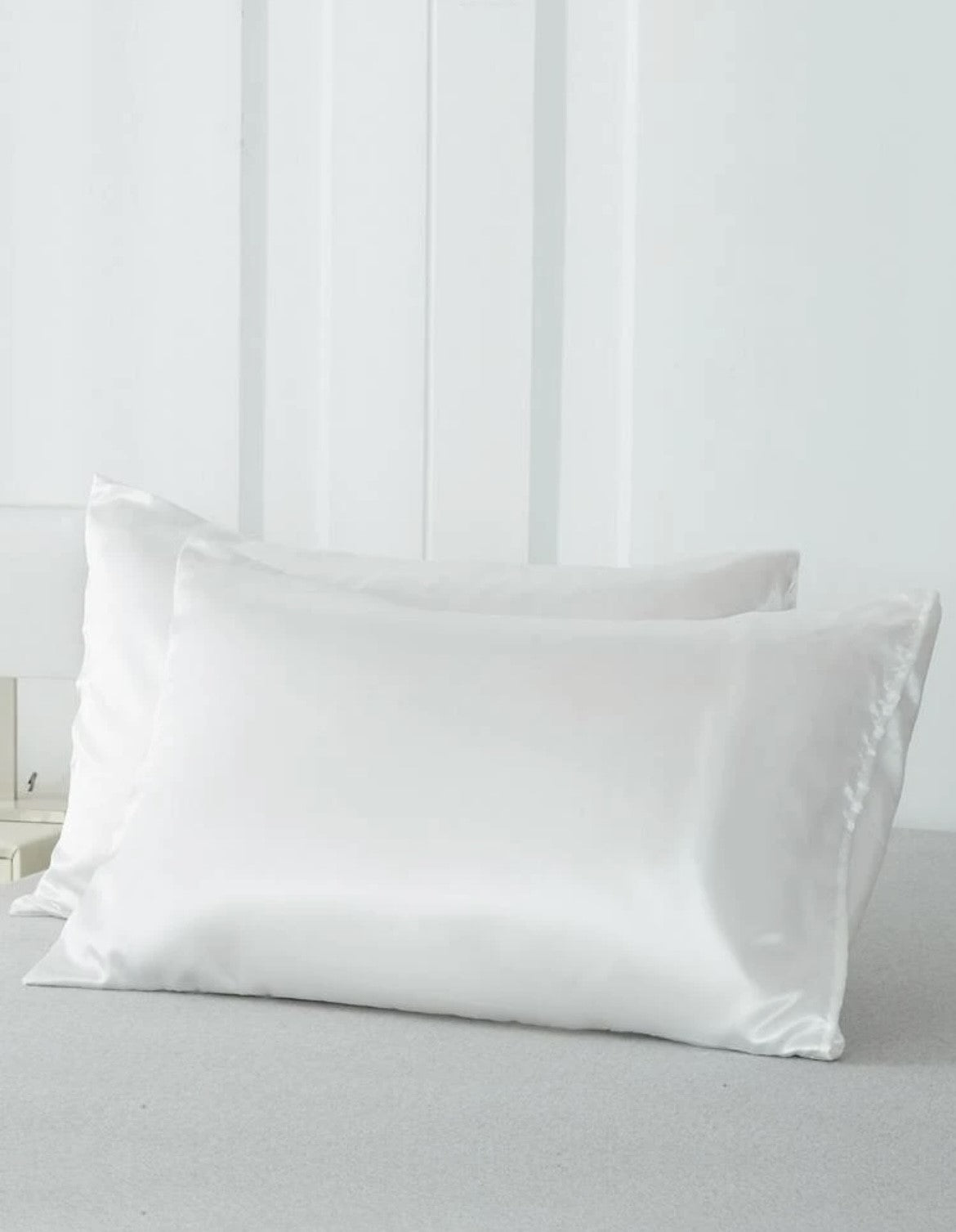 White Satin Pillow Case